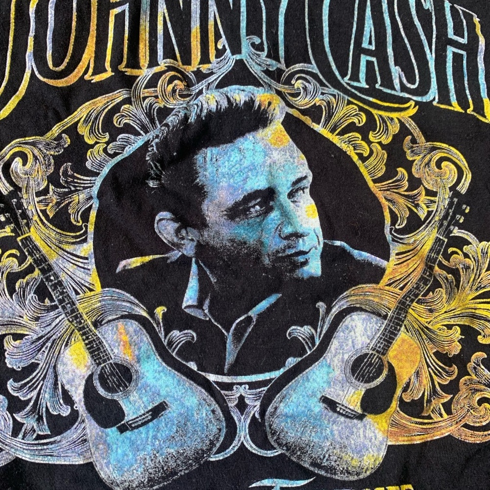 Johnny Cash Nashville Tennessee Black Concert T-Shirt - Picture 6 of 9